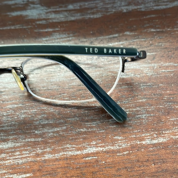 Ted Baker Scuffler B113 LBR brown half rim eyeglasses 48-20-135 with black case - Picture 4 of 16